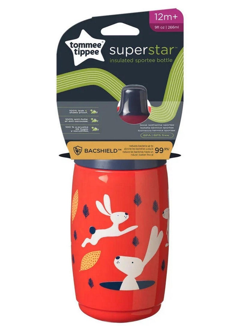 tommee tippee Superstar Sportee Insulated Water Bottle Red 266 ML - Image 2