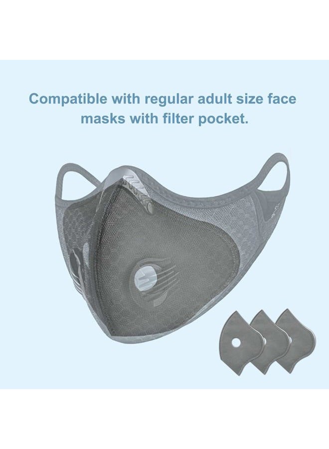 Tomorotec 30-Pack Face Mask Filter Replacement Pad, Activated Carbon Meltblown Fabric 5-Layer Replacement Filter Pads for Reusable Dust Face Mask Breathable for Woodwork Universal Fit Adult Size - Image 5