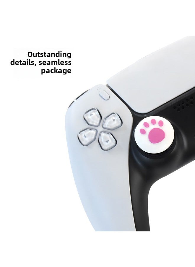 PS5 PS4 Rocker Protective Cap Xbox Silicone Rocker Cap Dog Big Claw 3D Cap Silicone Non-slip Soft Wear-resistant-Product Color:Yellow And White  - Image 3