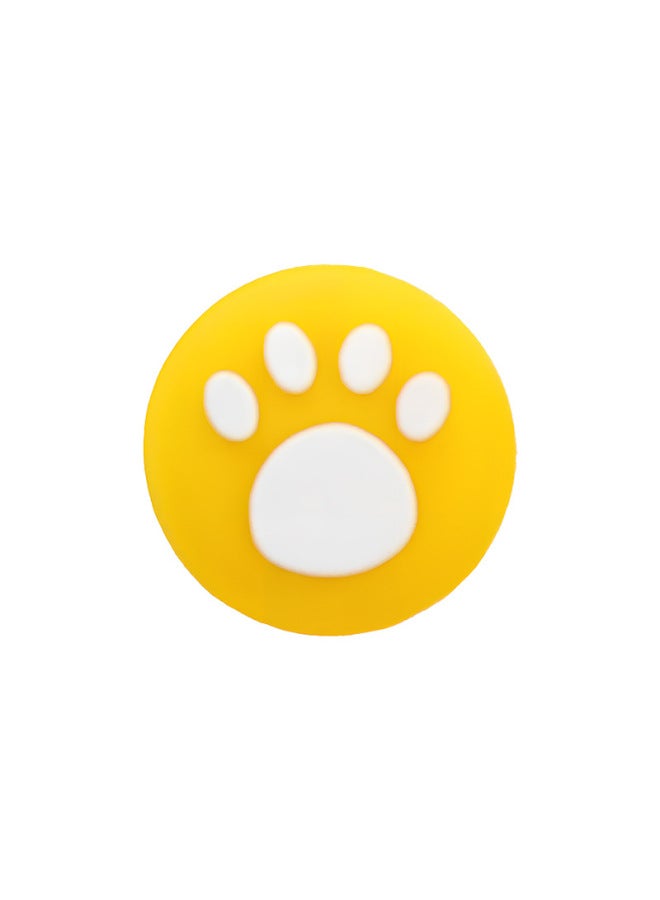 PS5 PS4 Rocker Protective Cap Xbox Silicone Rocker Cap Dog Big Claw 3D Cap Silicone Non-slip Soft Wear-resistant-Product Color:Yellow And White  - Image 1