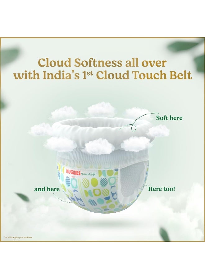 Huggies Natural Soft Premium Baby Diaper Pants, Our No.1 Soft Pants, Large (L) Size (9-14 Kgs), Sumo Pack of 50*3 diapers | Cloud Softness All over with India's 1st Cloud Touch BeltTM - Image 3