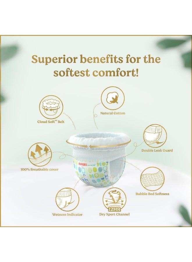 Huggies Natural Soft Premium Baby Diaper Pants, Our No.1 Soft Pants, Large (L) Size (9-14 Kgs), Sumo Pack of 50*3 diapers | Cloud Softness All over with India's 1st Cloud Touch BeltTM - Image 2