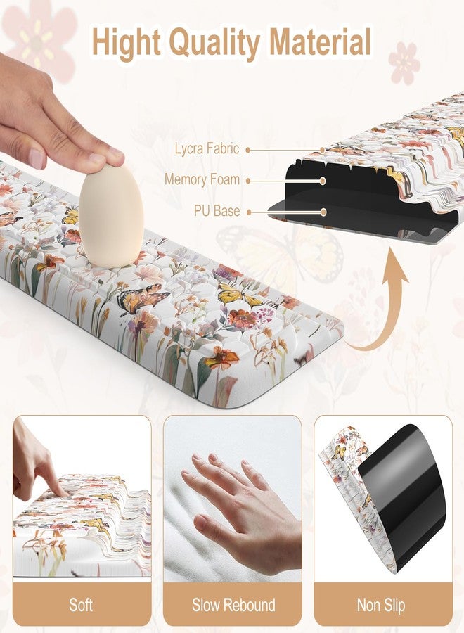 Anyshock 2 in 1 Ergonomic Acrylic Computer Keyboard Holder with Soft Wrist Rest, Butterfly Keyboard Wrist Pad, 3-Level Height Adjustment, White - Image 4