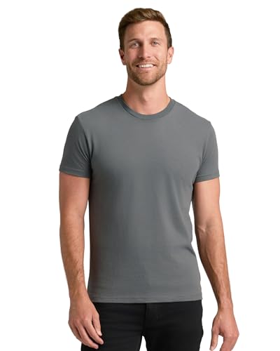 True Classic Mens T-Shirts – Short Sleeve Crew Neck T Shirts for Man, Cotton Blend Plain Novelty Men's T-Shirts, Pack of 1, Carbon, XL - Image 1