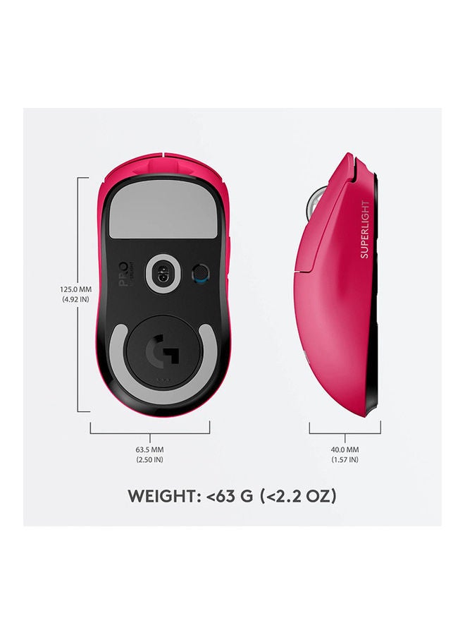 Logitech G Pro X Superlight Magenta Gaming Mouse - Image 2