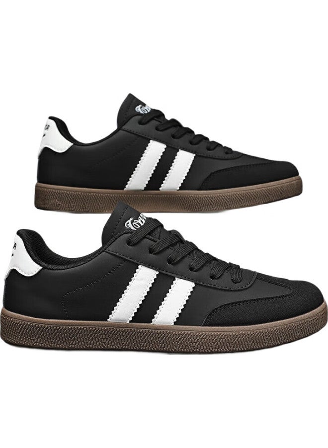 Warrior Men'S Shoes, Autumn Breathable Casual Sneakers, Men'S Retro Skateboard Shoes, Dexun Forrest Gump Shoes, 0053 Black And White, Size 41 - Image 1