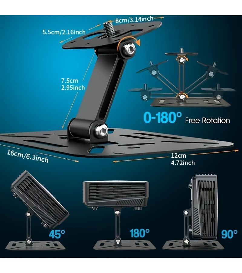 Black Collapsible Projector Stand For Desktop Use Sturdy Support Home And Office - Image 3