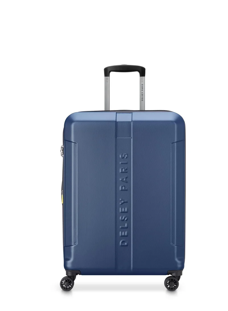 DELSEY Paris Depart Hard 71cm Hardcase Expandable 4 Wheel Check-in Luggage Trolley Case Navy Blue - 00314582022 X9