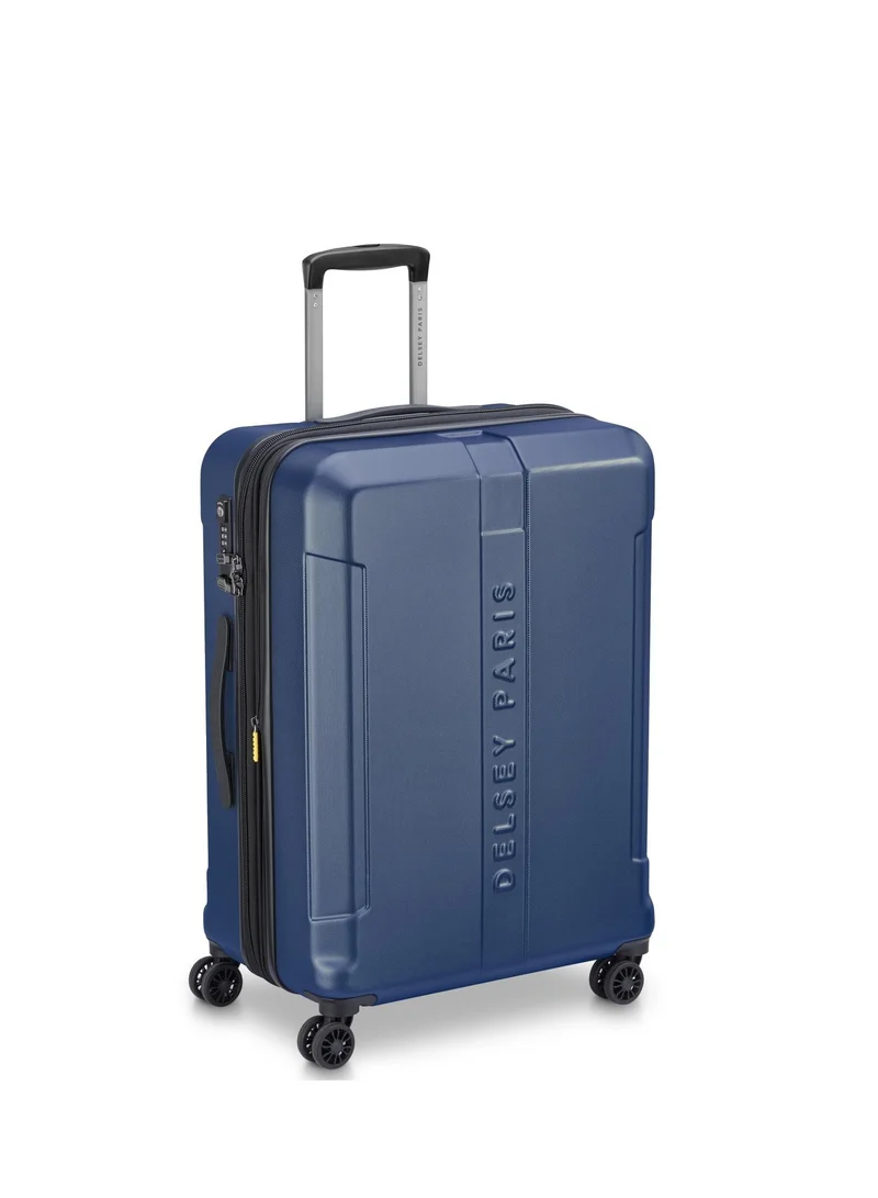 DELSEY Paris Depart Hard 71cm Hardcase Expandable 4 Wheel Check-in Luggage Trolley Case Navy Blue - 00314582022 X9