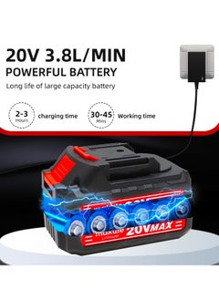 20V Cordless Pressure Washer With 2 Pcs Large Capacity Battery For Washing Cars Fences And Siding - pzsku/Z33B5C5EB25A758B626D1Z/45/_/1716294367/e1e32ac0-4dd7-4edf-bb22-b2181b1af13b