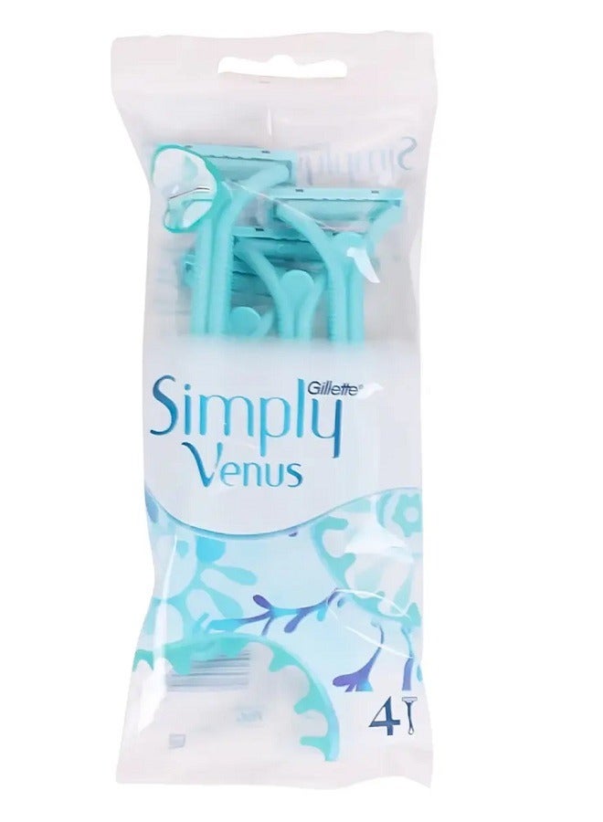 Gillette Simply Venus 2 Disposable Blades bags of 4 - Image 1