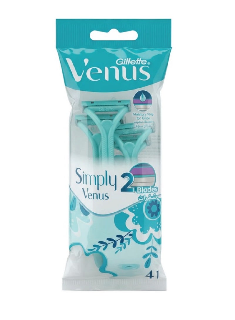Gillette Simply Venus 2 Disposable Blades bags of 4 - Image 2