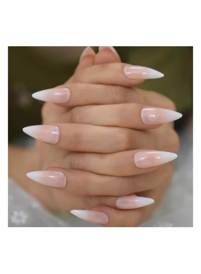 Ombre French nails 24 pieces - Image 1
