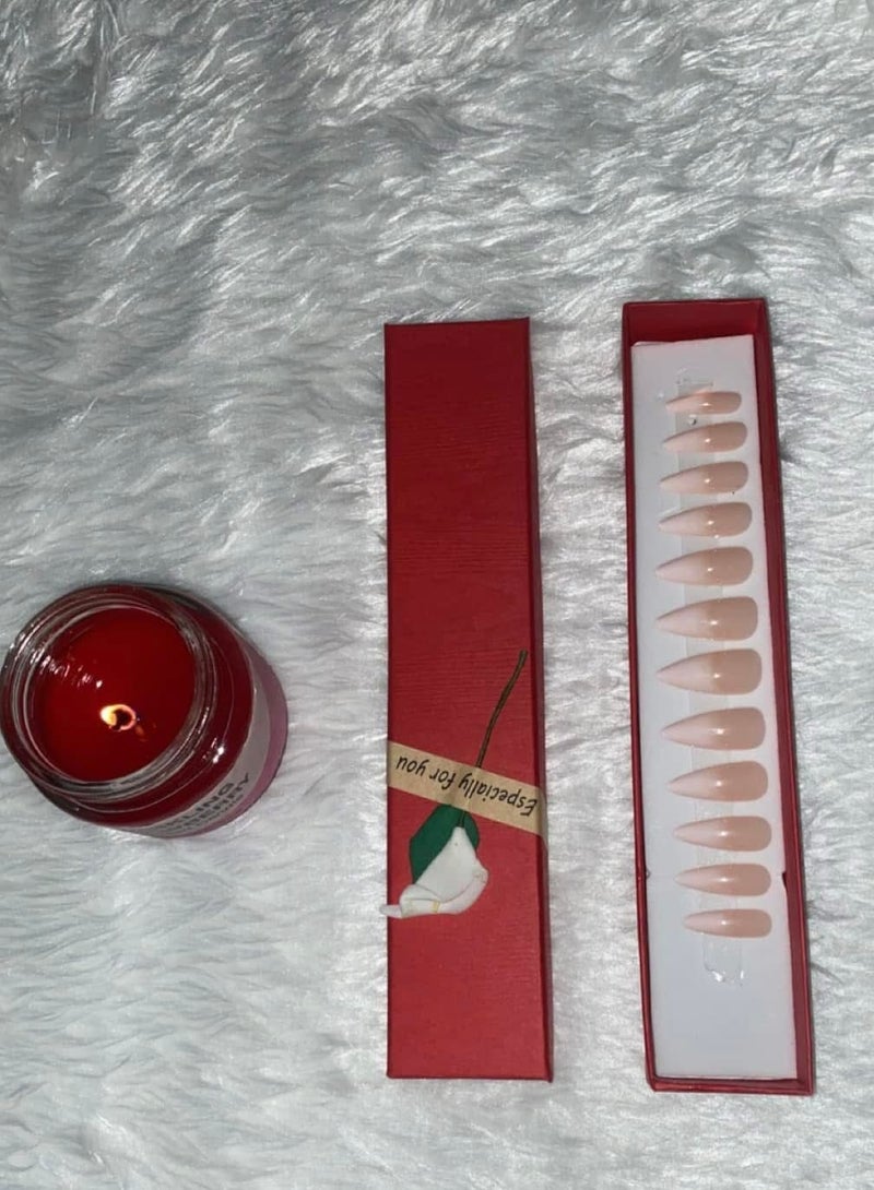 Ombre French nails 24 pieces - Image 2