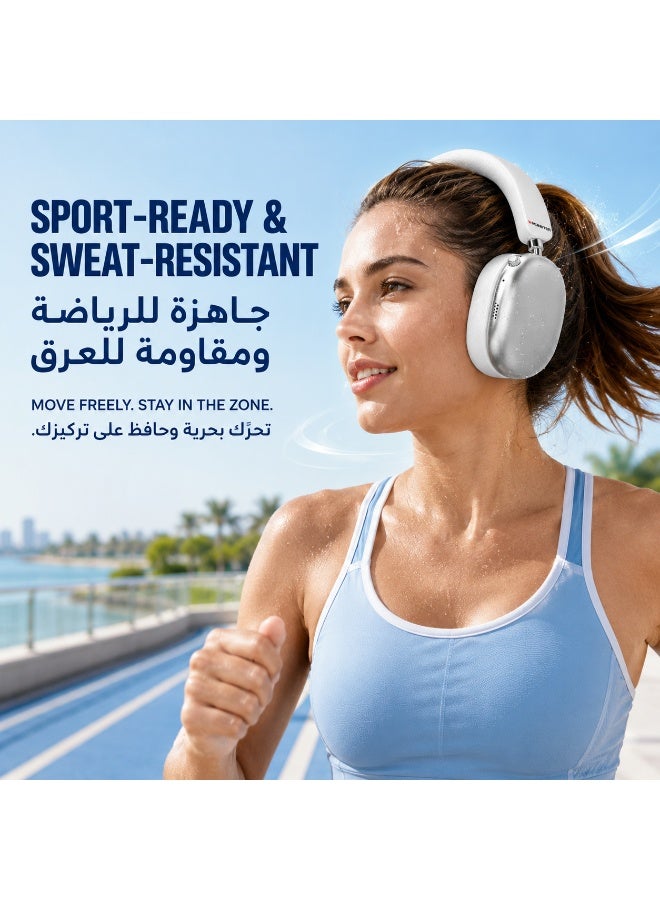 MONSTER Wireless Bluetooth Over Ear Headphones, ANC Noise Cancelling Headset, Bluetooth 6.0 Speed Charge - Fast Usb Type-C , Dual Device Connection,40H Battery, Black - Image 3