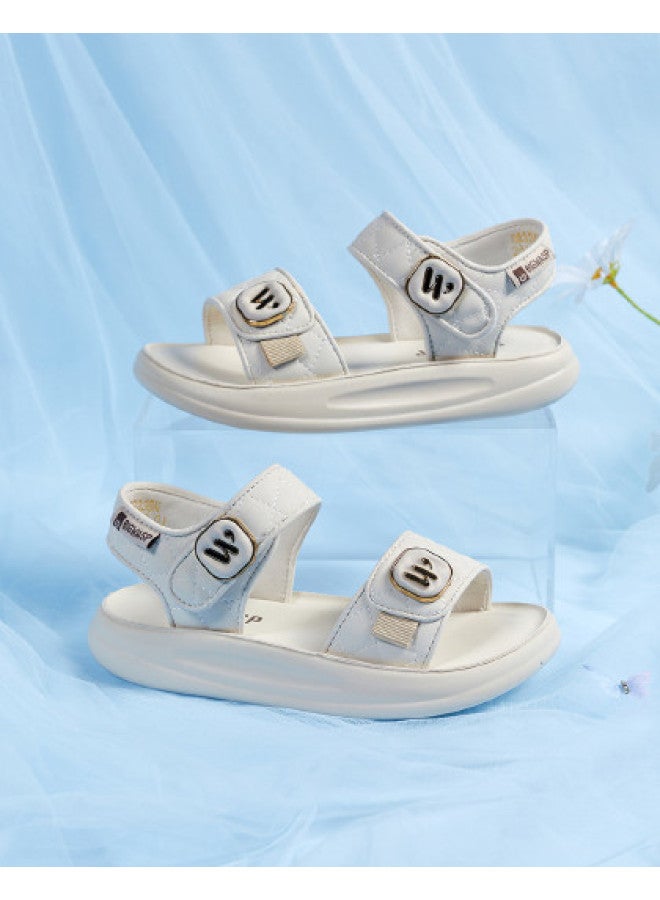 Bumblebee Girls' Open-toe Sandals Summer Hollow-out Casual Anti-slip Children's Beach Shoes Fashion Princess Sandals - Image 1