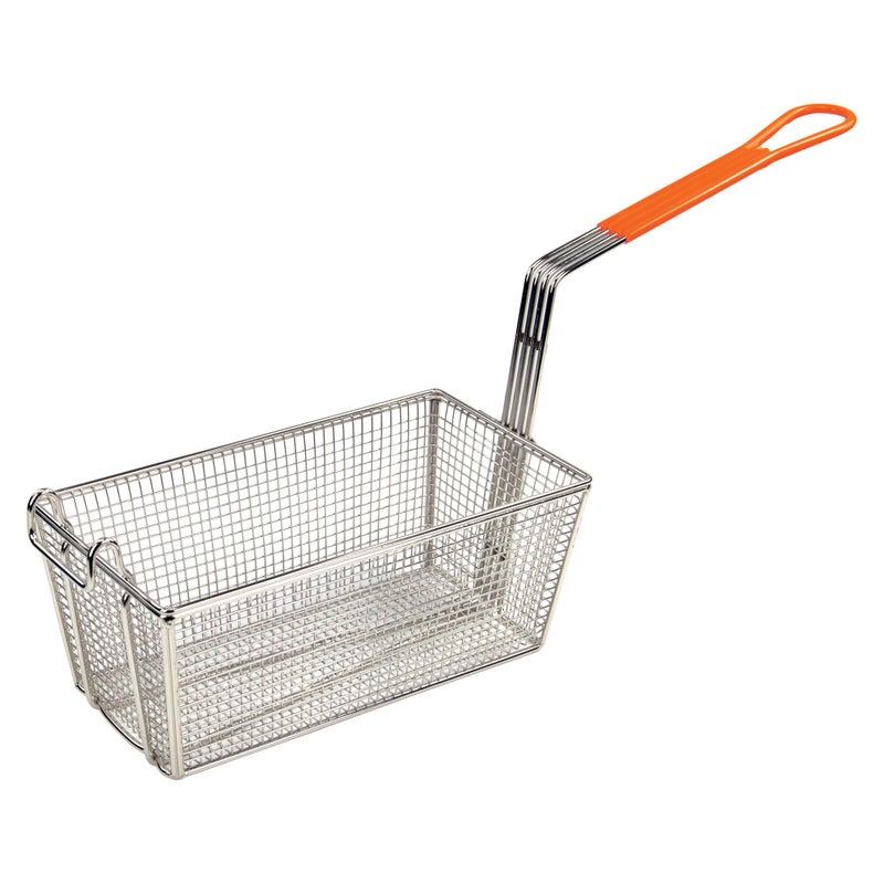 Winco Winco Fry Basket with Orange Handle Medium  12 x 65 x 525