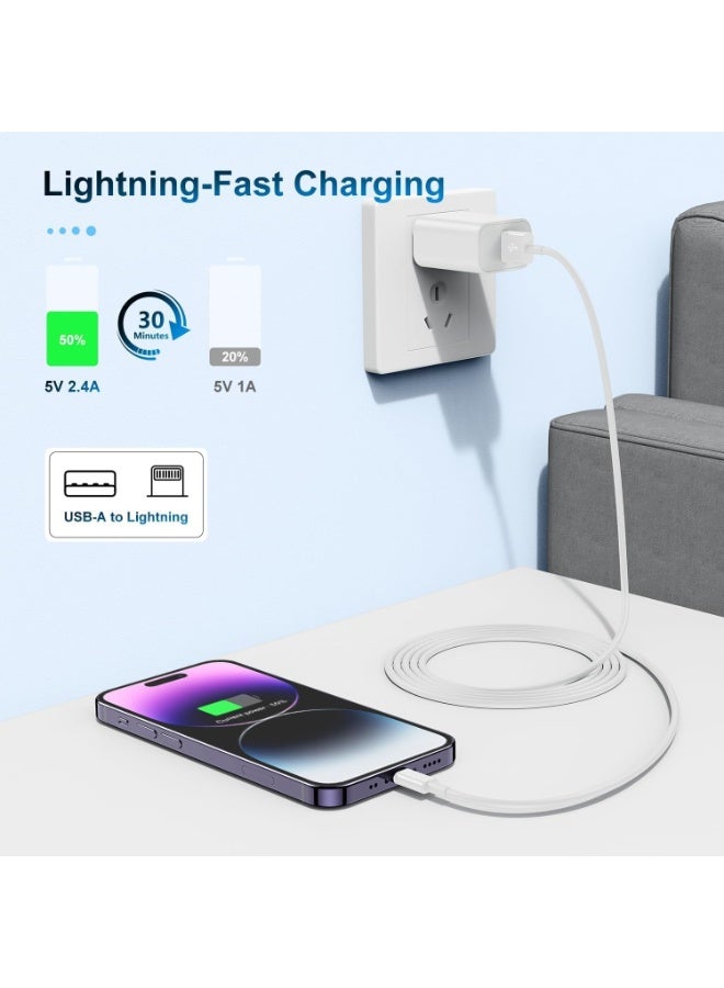 YONK NEW YONK 3 Pack 1m White MFi Certified Lightning iPhone Charger Cable, Compatible with iPhone 13/12/11/X/8/7/6/5, Fast Charging & Data Transfer Up to 480 Mbps - Image 5