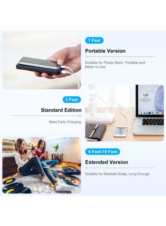 YONK NEW YONK 3 Pack 1m White MFi Certified Lightning iPhone Charger Cable, Compatible with iPhone 13/12/11/X/8/7/6/5, Fast Charging & Data Transfer Up to 480 Mbps - Image 4