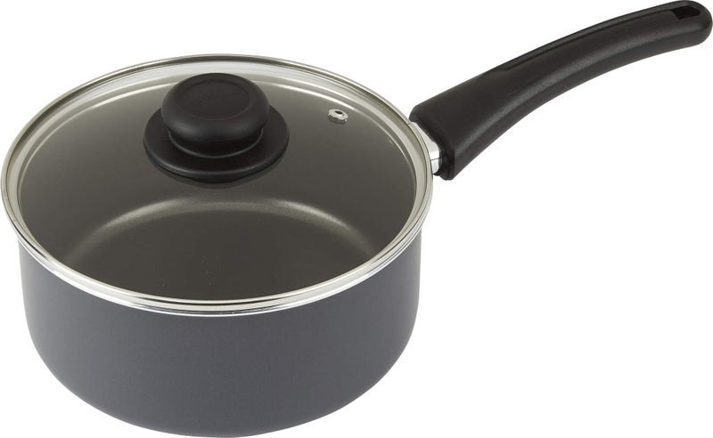 GoodCook Everyday Sauce Pan with Lid, 3 Quart, Black - Image 1