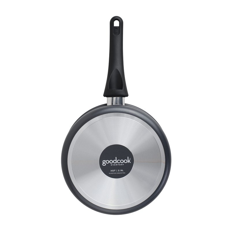 GoodCook Everyday Sauce Pan with Lid, 3 Quart, Black - Image 5