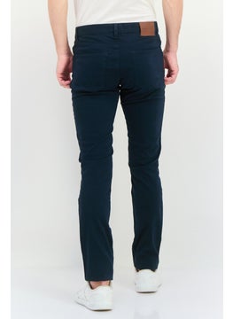 GANT Men Slim Fit Solid Chino Pants, Navy  - Image 3