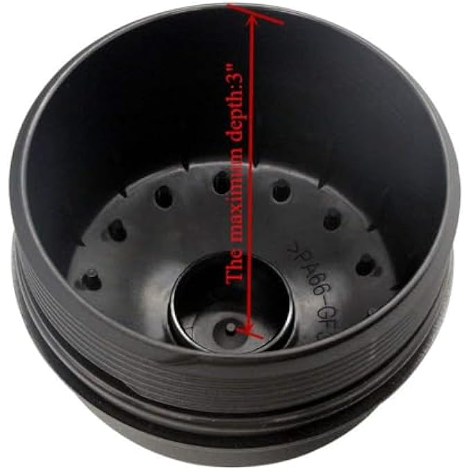 rayihni iFJF EC781 Oil Filter Cap Replacement for FL2016 20032007 60L 20082010 64L Powerstroke F250 F350 F450 F550 Super Duty 20032005 Excursion 1840754C91 3C3Z6766CA 2Pcs - Image 3