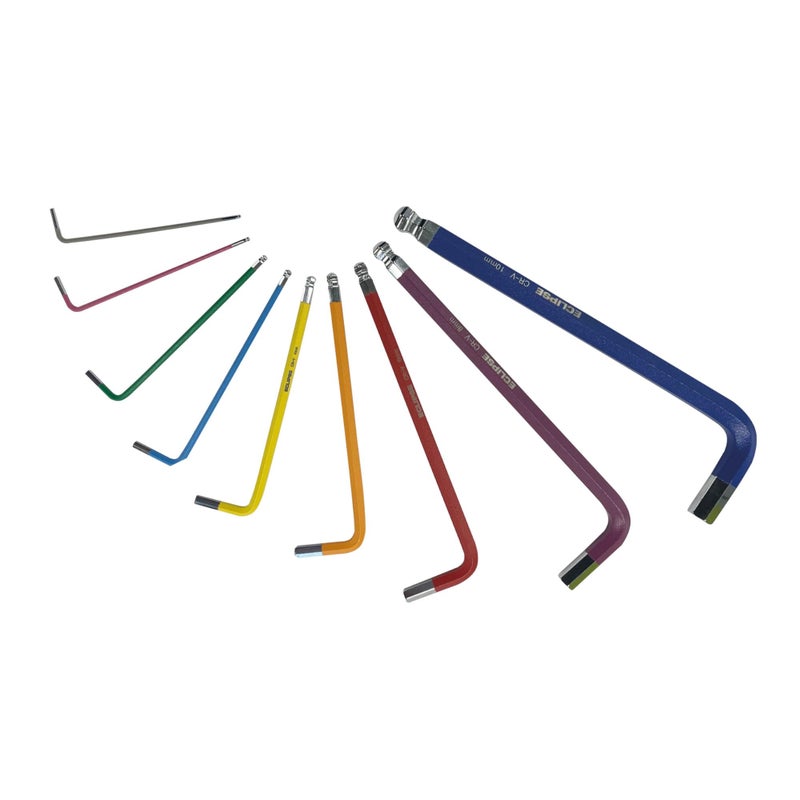 مجموعة مفاتيح سداسية ملونة من Eclipse Professional Tools EHK9PS المكونة من 9 قطع - Image 1
