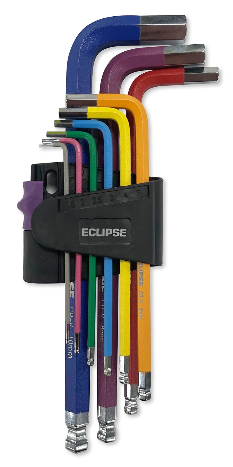 مجموعة مفاتيح سداسية ملونة من Eclipse Professional Tools EHK9PS المكونة من 9 قطع - Image 2