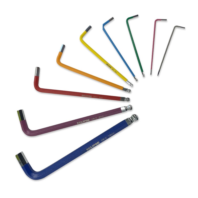 مجموعة مفاتيح سداسية ملونة من Eclipse Professional Tools EHK9PS المكونة من 9 قطع - Image 4