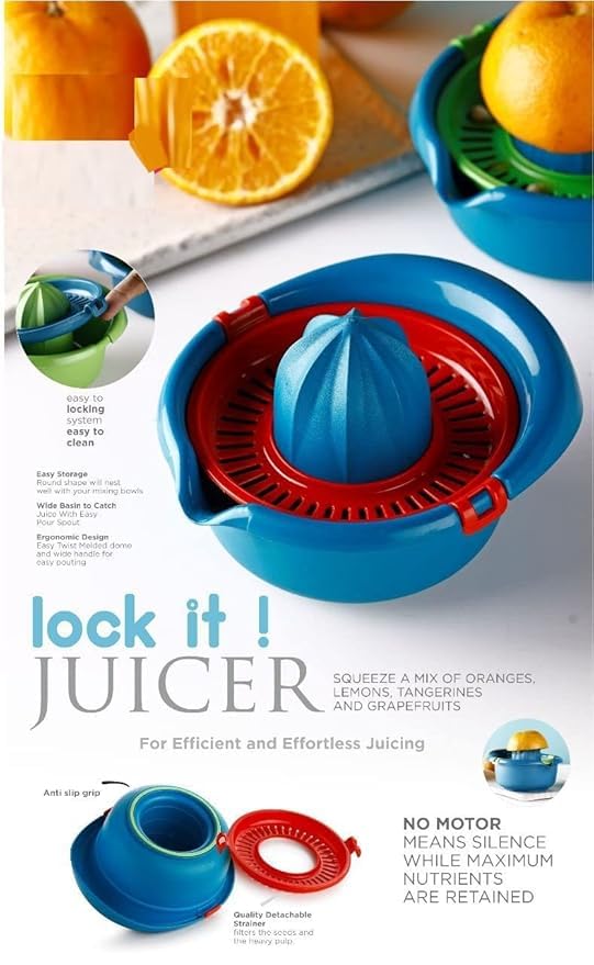 Supermom Lock It Plastic Hand Juicer 300ml - Image 3