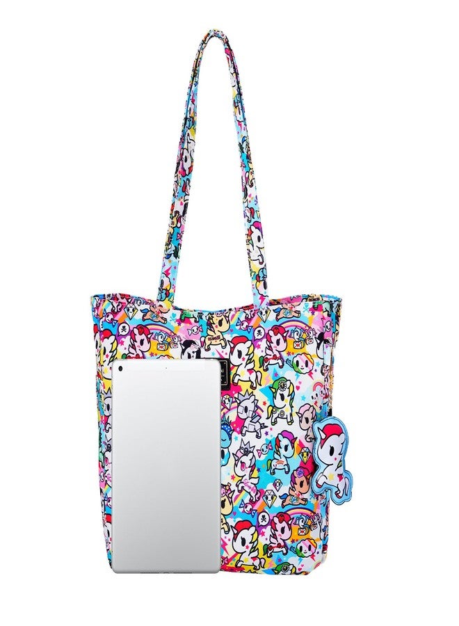 Tokidoki Unicorno Tote Bag Shoulder Bag Canvas Purses for Women Cute Shopper Bag Handbag Travel Purse Charm (Colorful) - Image 5