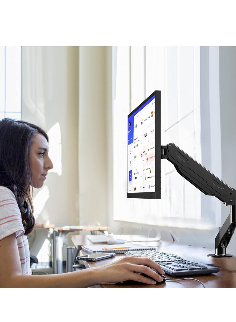 JAJEEK 17-27 Inch LCD Monitor Stand with Gas Spring – Height Adjustable, 360° Rotatable Swivel Monitor Arm, VESA 75x75/100x100mm Compatibility – Ergonomic Desk Mount for Home or Office – Flexible, Sturdy, and Space-Saving  - Image 5