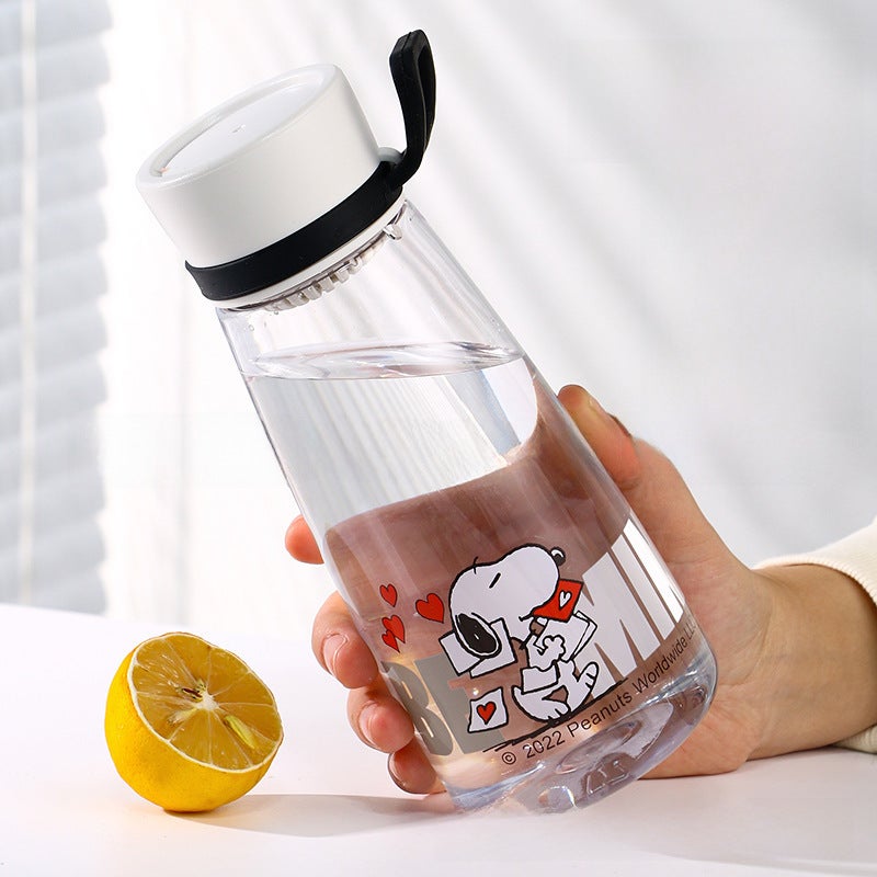 Leakproof Tritan Car Sippy Cup for Kids Snoopy White 650ml + tritan material