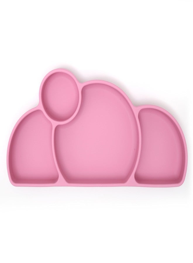 PrimaStella Silicone baby & toddler plate, baby led weaning supplies - Easy-reach design for self-feeding (Plum Pink Purple) - Image 1
