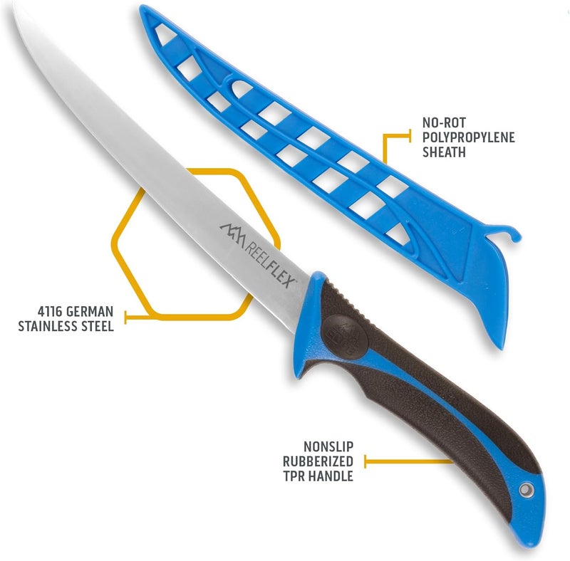 Outdoor Edge ReelFlex Fillet Knife with Sheath, Fishing Filet Knife with Nippers and Pliers, Perfect for Anglers, Gift for Men and Women - Image 3