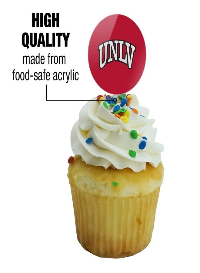 GRAPHICS & MORE University of Nevada, Las Vegas Primary Logo Cupcake Picks Toppers Decoration Set of 6 - Image 3