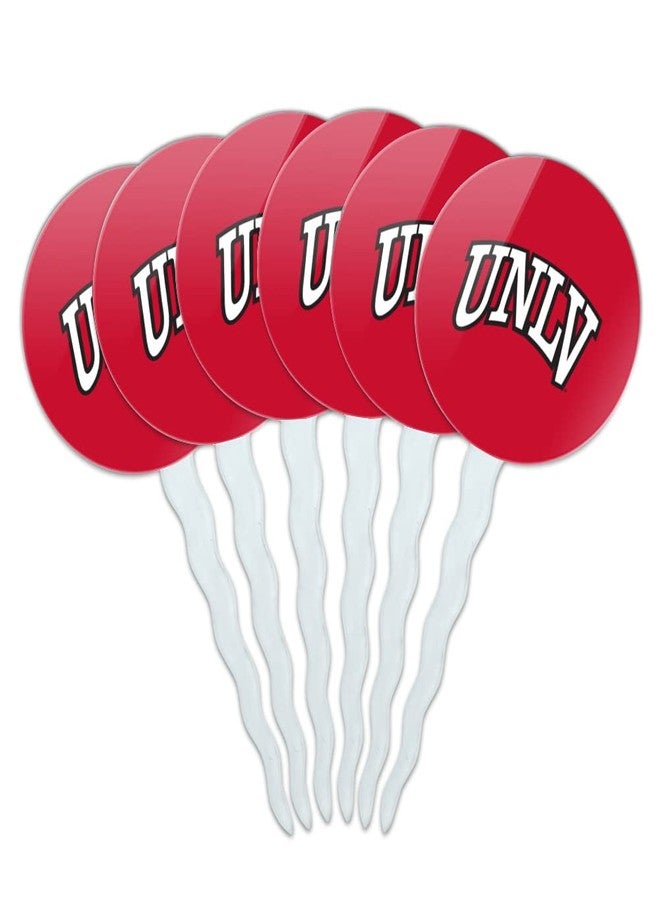GRAPHICS & MORE University of Nevada, Las Vegas Primary Logo Cupcake Picks Toppers Decoration Set of 6 - Image 1
