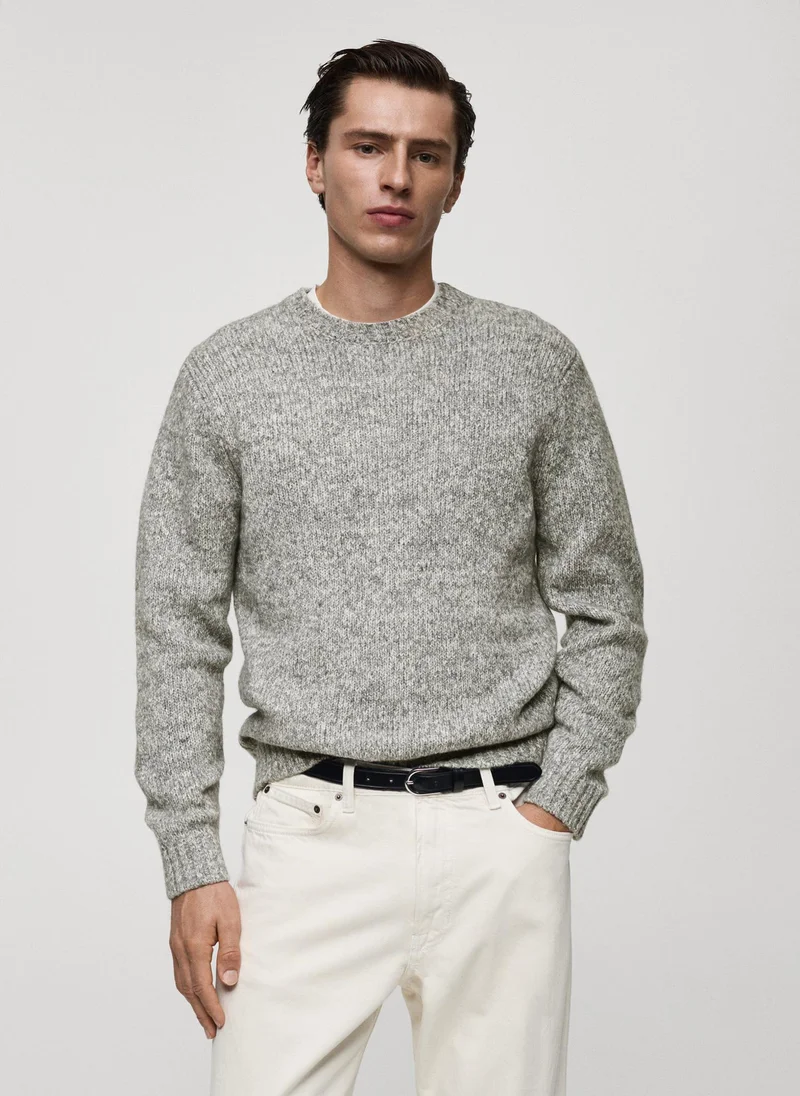 Mango Man Structured Knitted Sweater