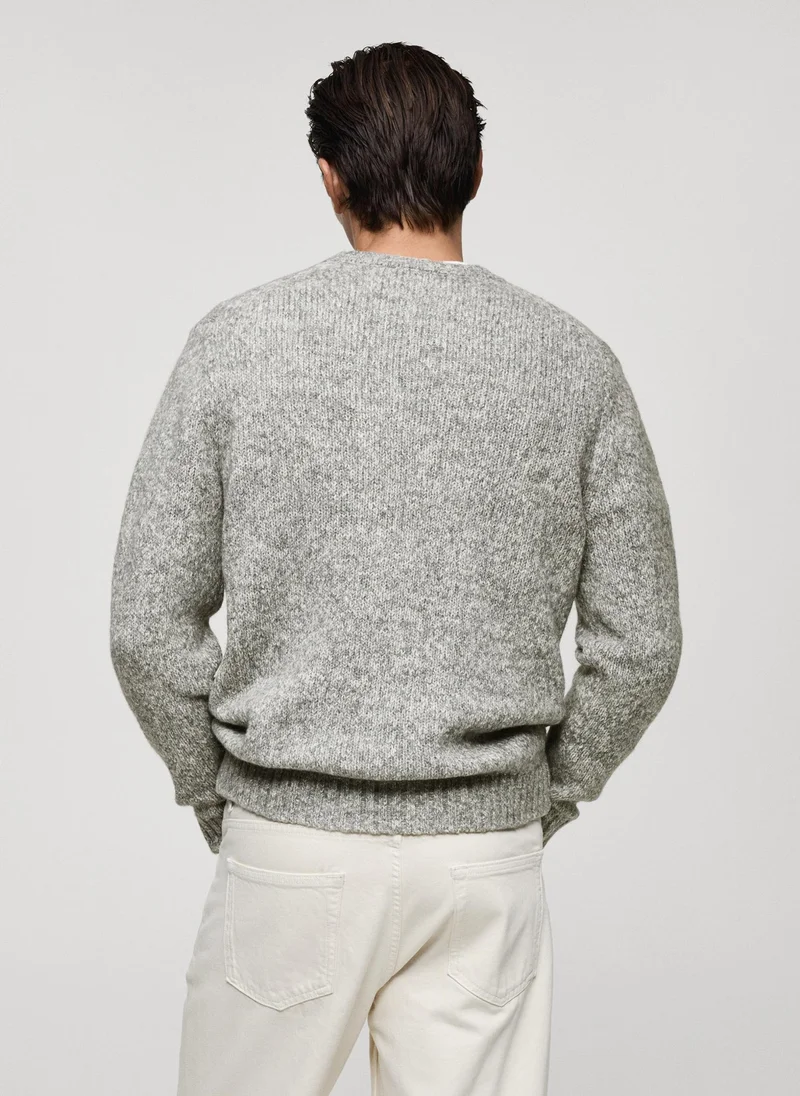 Mango Man Structured Knitted Sweater