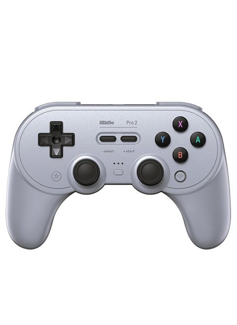 8Bitdo Pro 2 Bluetooth Controller for Switch, Hall Effect Joystick Update, Wireless Gaming Controller for Switch, PC, Android, and Steam Deck & Apple (Grey)