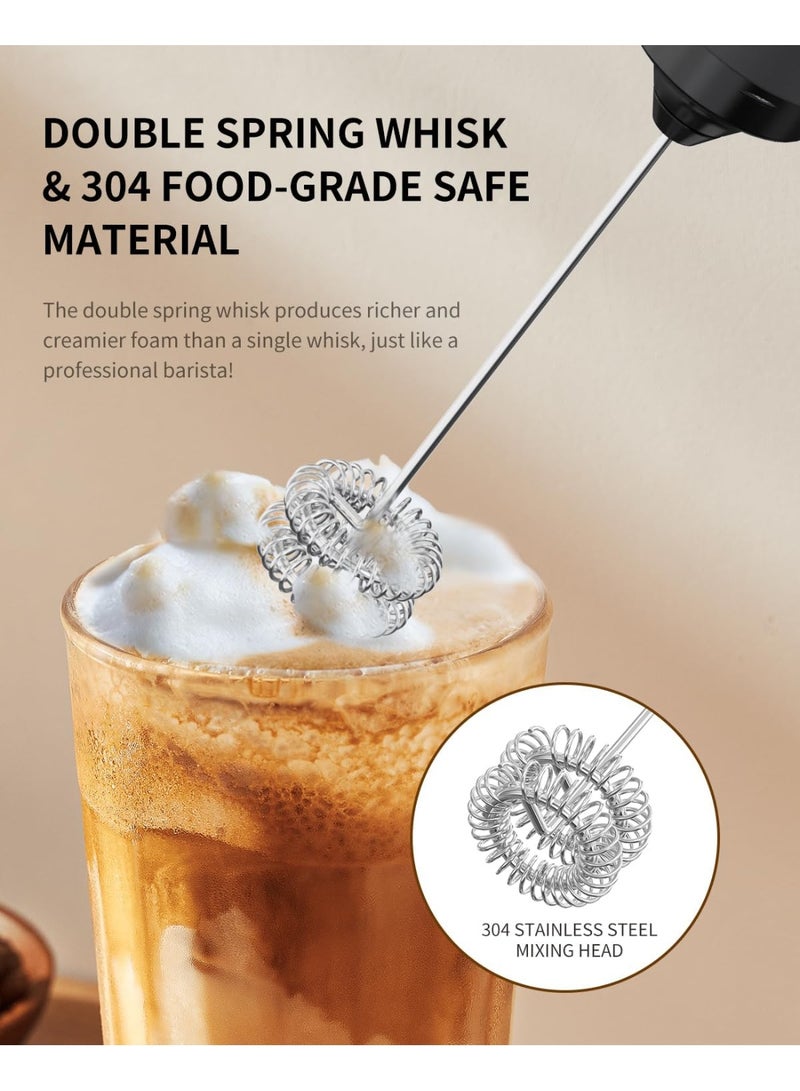 Sakina Electric Milk Frother, Coffee Blender, Handheld Foam Maker, Rechargeable USB Coffee Frother, Portable Drink Mixer for Latte Cappuccino Matcha Hot Chocolate - Image 4