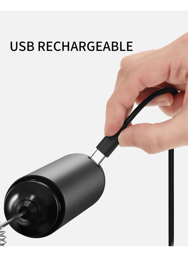 Sakina Electric Milk Frother, Coffee Blender, Handheld Foam Maker, Rechargeable USB Coffee Frother, Portable Drink Mixer for Latte Cappuccino Matcha Hot Chocolate - Image 2