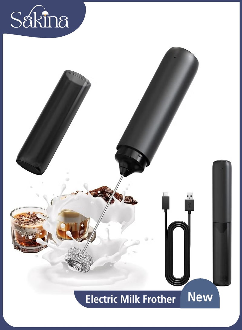 Sakina Electric Milk Frother, Coffee Blender, Handheld Foam Maker, Rechargeable USB Coffee Frother, Portable Drink Mixer for Latte Cappuccino Matcha Hot Chocolate - Image 1