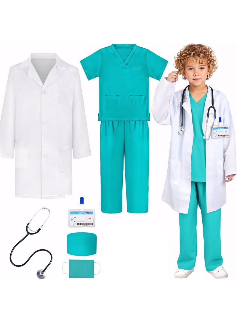 Doctor Costume Kit with Rich Accessories, Doctor-themed Pretend Play Playset, Nurse Uniform Playset with Stethoscope and Other Tools, Suitable for Cosplay, Themed Parties and Family Game  - Image 1