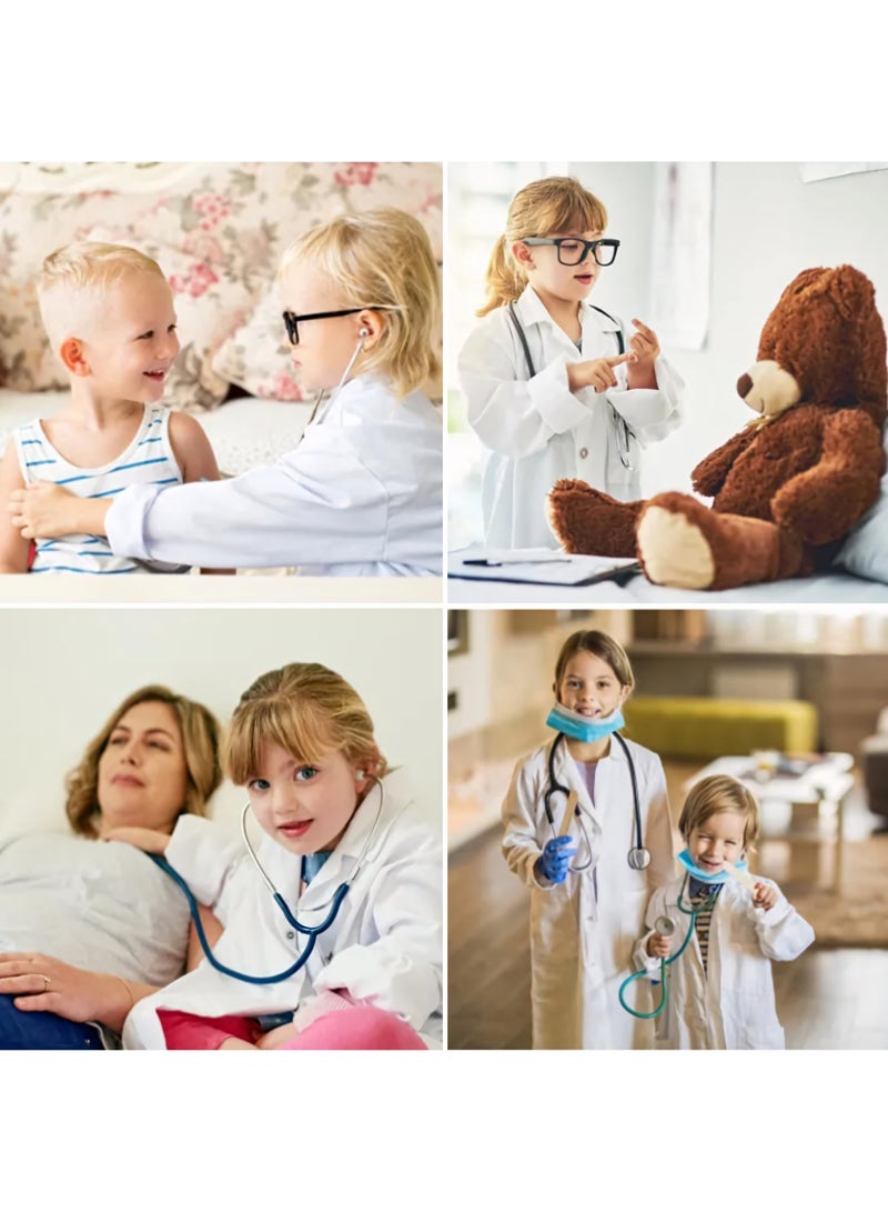Doctor Costume Kit with Rich Accessories, Doctor-themed Pretend Play Playset, Nurse Uniform Playset with Stethoscope and Other Tools, Suitable for Cosplay, Themed Parties and Family Game  - Image 5