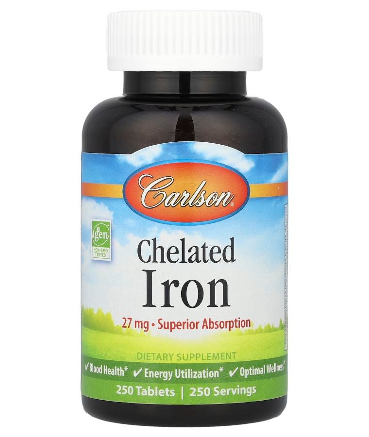 Carlson Chelated Iron 27 mg 250 Tablets