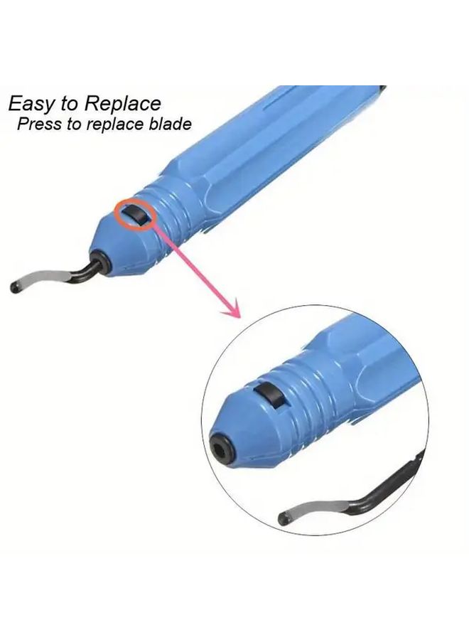 Professional Grade Manual Deburring Tool Set With Rotating Blades Non Slip Handle 360 Degree Rotation 1 Handle With Deburred Edges For Wood Plastic Aluminum Copper And Steel - Image 3
