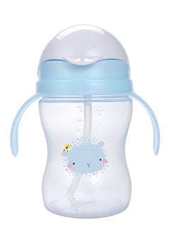 Generic Baby Sippy Cup With Handle Blue/White 260ml  - Image 1