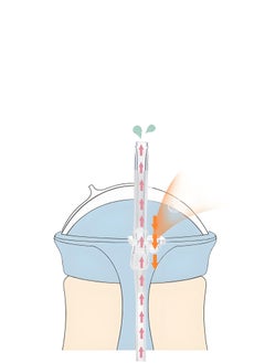 Generic Baby Sippy Cup With Handle Blue/White 260ml  - Image 4